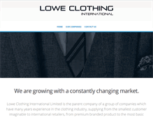 Tablet Screenshot of loweclothing.com